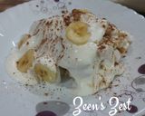 A picture of step 2 of Bannoffee Pie.