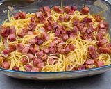 Sonkás-tejszínes rakott tészta recept fázis 14 fotója