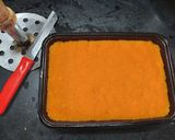 A picture of step 5 of Non fire Tricolor coconut burfi.