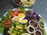 Vegetable salad with beef bulgogi