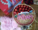 Foto langkah ke 12 dari resep Pocky Bday Cake #rainbow base cake# cepet,mudah,juara &tebel dikantong ('').