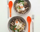 A picture of step 1 of Meat Noodles soup.
