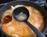 A picture of step 6 of Japanese Tonjiru (Non-halal).