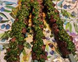 A picture of step 8 of Steak Kabob with Chimichurri sauce.