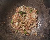 A picture of step 6 of Bhindi Karahi.