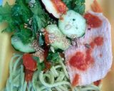 Foto del paso 3 de la receta: Spaghetti verde con chile poblano!