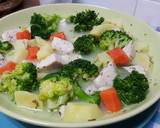 Foto del paso 1 de la receta: Brócoli con patata, zanahoria, pollo y caldo