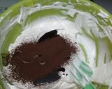 Foto langkah ke 5 dari resep Brownies coklat pandan kukus.