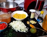 A picture of step 1 of Thai Coconut & Sweetcorn Soup. 😍.