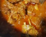 A picture of step 3 of Palak gosht.