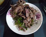 Hình bước làm 3 của món Nui Xào Bò