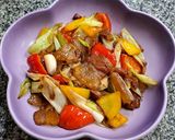รูปขั้นตอนการทำที่ 5 ของ หมูน้ำค้างผัดต้นหอมญี่ปุ่น