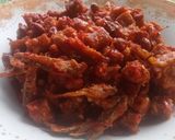 Foto langkah ke 4 dari resep Sambal Merah kacang Tanah, Teri dan Tempe.