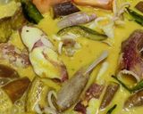 Gambar langkah 7 resipi Sotong Masak tempoyak cili api.