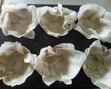 A picture of step 1 of Prawn cocktail filo pastry cups.