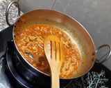 A picture of step 6 of Gathiya-tomato curry|moti sev -tamatar ki sabji.