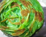 Foto langkah ke 24 dari resep Roti Maryam / Kue Canai/ Kue Phrata Pandan Berserat dan Pandan Isi Coklat.