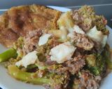 Foto del paso 6 de la receta: Brócoli con carne desmechada en salsa de tomate🥦🍅🥩🍚🍱🍛
