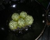 A picture of step 3 of Spinach Potato Corn Flakes Sago Balls.