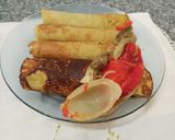 Foto del paso 3 de la receta: Panqueques de harina de arvejas rellenos con escalibada
