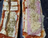 Foto del paso 6 de la receta: Pizza de pan, jamón y queso cuartirolo