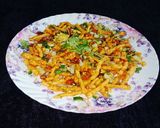 A picture of step 4 of Kurkure Bhel.