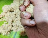 A picture of step 5 of Jhatpat rava Ladoo.