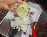 A picture of step 1 of Stuffed lauki pakauda.