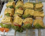 A picture of step 6 of Spinach coated grilled cottage cheese.
