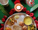 A picture of step 9 of Maharashtrian Naivedya Thali for Ganapati Bappa.