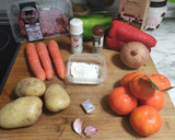 Foto del paso 1 de la receta: Ternera con verduras y salsa de mandarinas