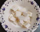 A picture of step 1 of Kadai paneer.
