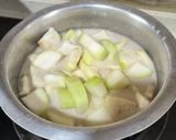 Gambar langkah 3 resipi Masak lemak labu air.