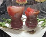 A picture of step 5 of Super Cooling and Refreshing Watermelon Strawberry mocktail.