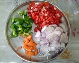 A picture of step 3 of Vegetables pulao.