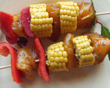 Foto del paso 2 de la receta: Brochetas de pavo y maíz con arroz blanco y arroz salvaje