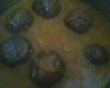A picture of step 6 of Omena balls in coconut sauce.