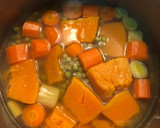 Foto del paso 1 de la receta: Papilla para bebé de guisantes, calabaza y zanahoria