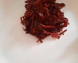 A picture of step 8 of Wilted red velvet salad served with coconut cream.