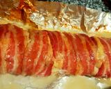 Baconbe tekert sajtos csirkemell recept fázis 3 fotója
