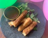 A picture of step 3 of Halloumi Fries.
