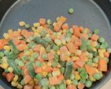 A picture of step 1 of Pressure Cooked Mixed Vegetables.