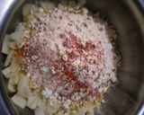 A picture of step 1 of Potato besan pakoda.