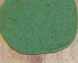 A picture of step 3 of Palak puri.