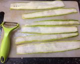 A picture of step 1 of Cucumber roll ups.