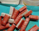 Foto del paso 1 de la receta: Kanikama o surimi rebozados con salvado de avena