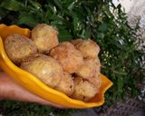 A picture of step 5 of Yam balls.