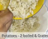 A picture of step 1 of Aloo sandwich.