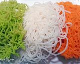 A picture of step 10 of Tricolour RICE NOODLES or IDIYAPPAM.