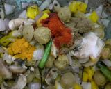 A picture of step 4 of Soya pulao.